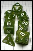 Dice : Dice - Dice Sets - QMay Green Olive Glitter with White Numerals - Amazon 2023
